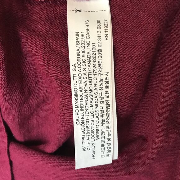 Massimo Dutti Deep Red Linen Womens Tank Top S - Picture 7 of 12